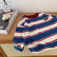 Stylish Boys' Striped Sweatshirt Comfortable Long Sleeve Top 1