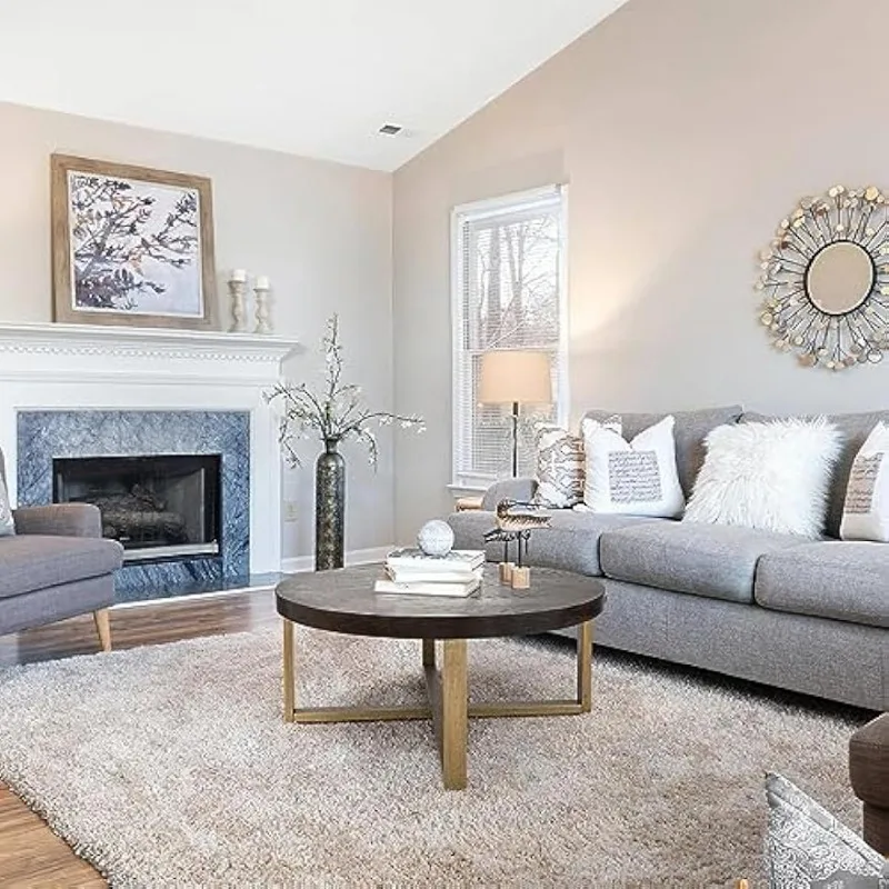 

Круглый журнальный столик, деревянный верх и ножки с позолотой, 36 дюймов (Г х 16 дюймов)