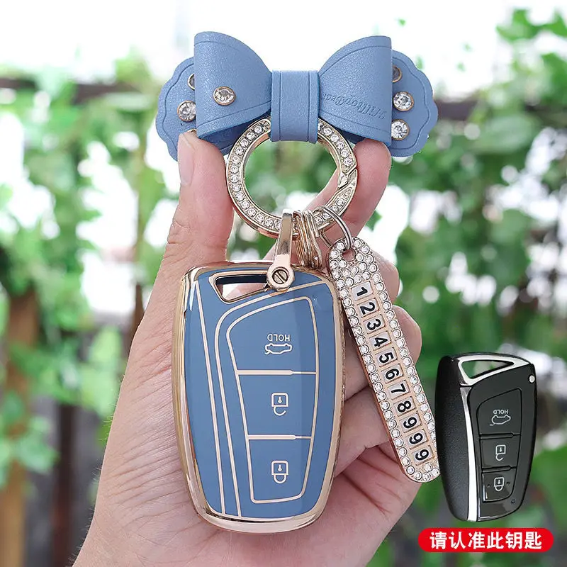 TPU Car Key Case For Hyundai Grand Santa Fe 3 DM Ix45 Ix35 Genesis DH Grandeur Azera HG Equus 2013 2016 Cover Shell Accessories