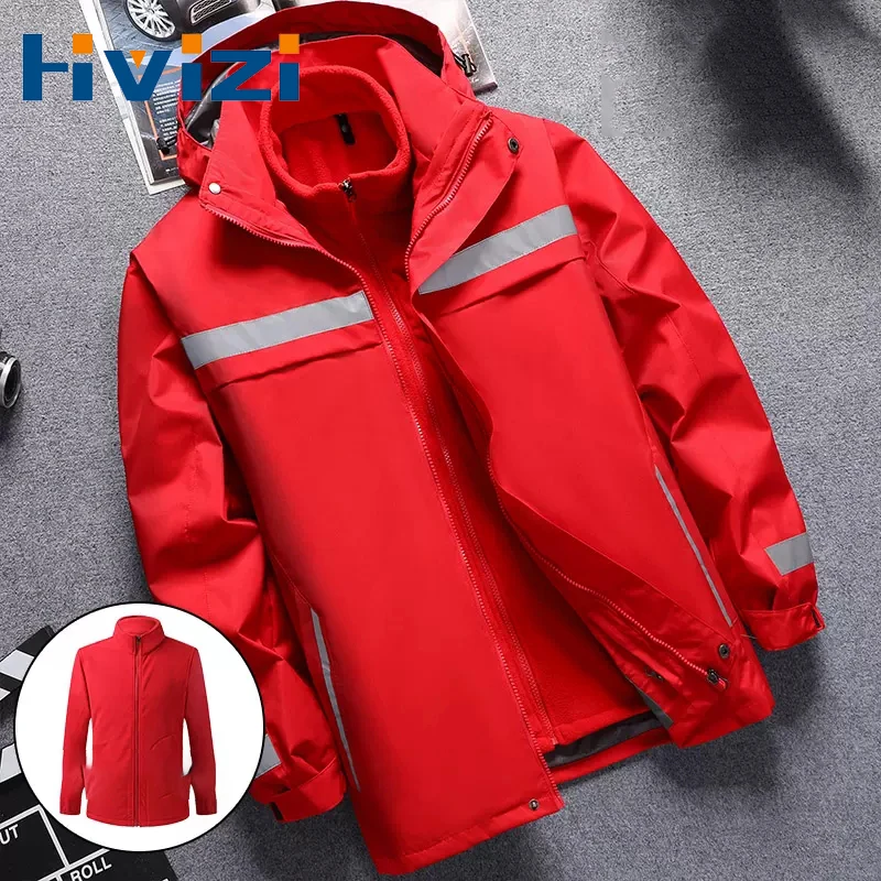 Full Brim Hard Hat Reflektorheld Reflektierende Softshell-Jacke