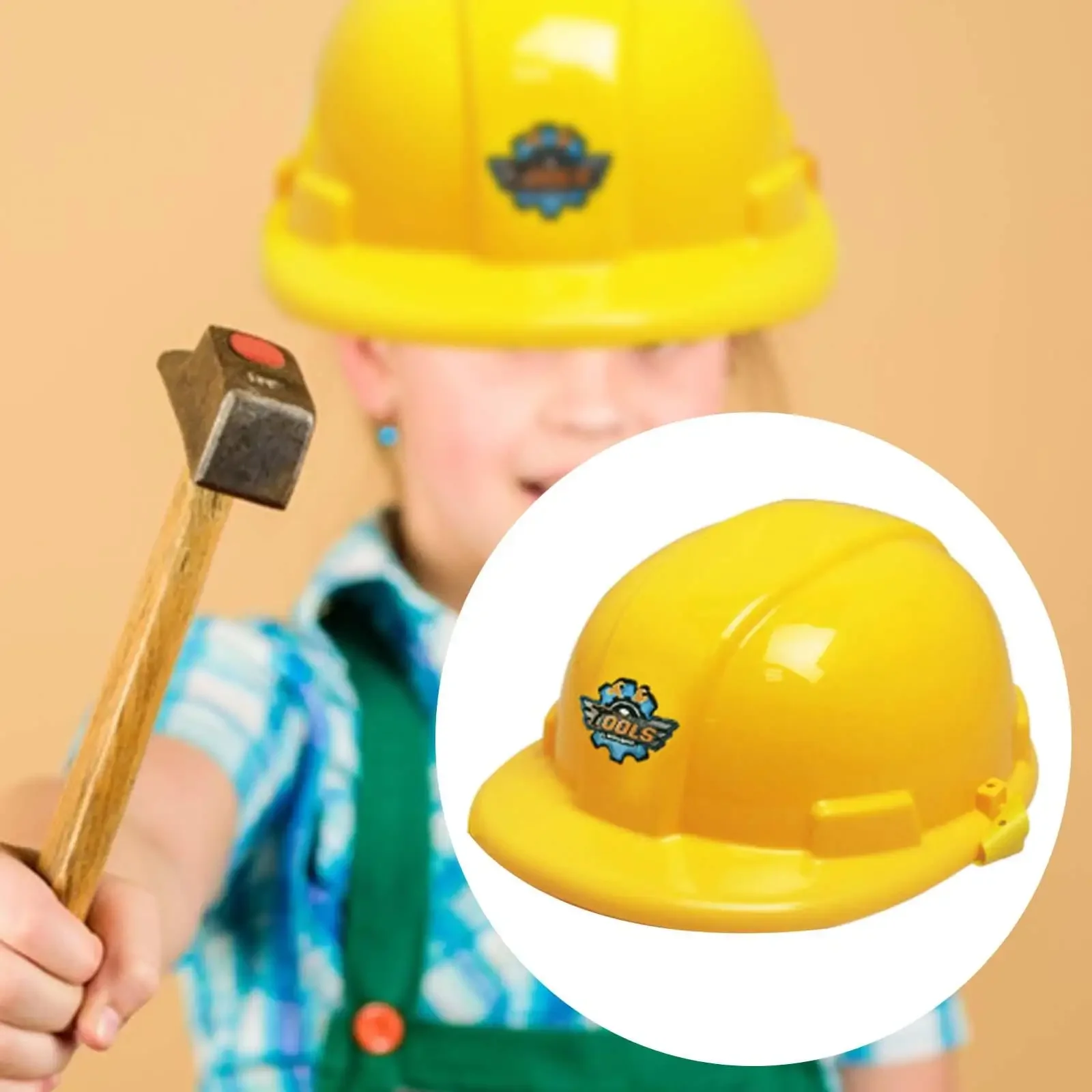 Construction Hat Kids Construction Hat Toy Construction Worker Helmet for 3 4 5 6 Years Old Birthday School Activities Themed Party Costume