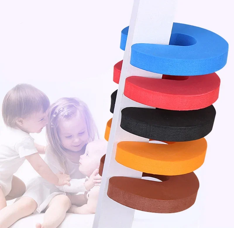 Door Stoppers Kids Protection EVA Soft Foam Door Clip C Shape Anti Pinch Stopper 1/5pcs