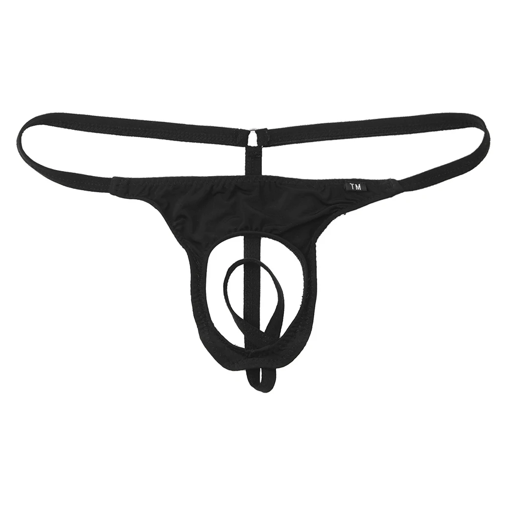 

New Mens Sexy Breathable Ice Silk Hollow Out Low Waist Underwear T-Back Thongs Briefs Panties Seductive Slim Fit Men's G-string