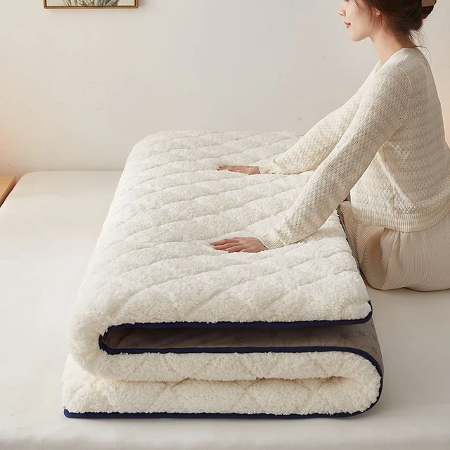 Colchoneta gruesa plegable para cama, Protector de colchón de