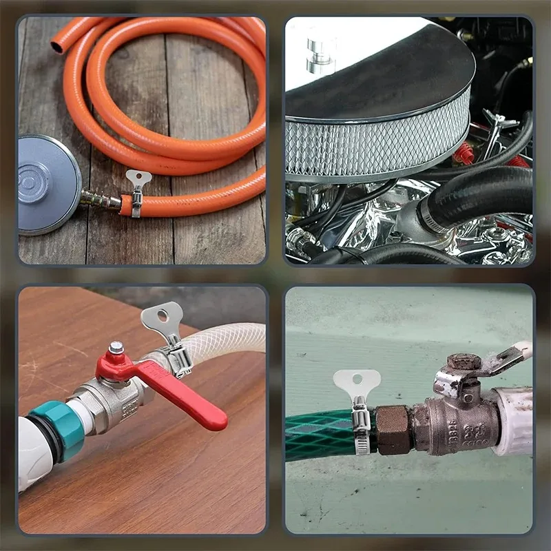 OURU Lot De 30 Colliers De Serrage Réglables En Acier Inoxydable