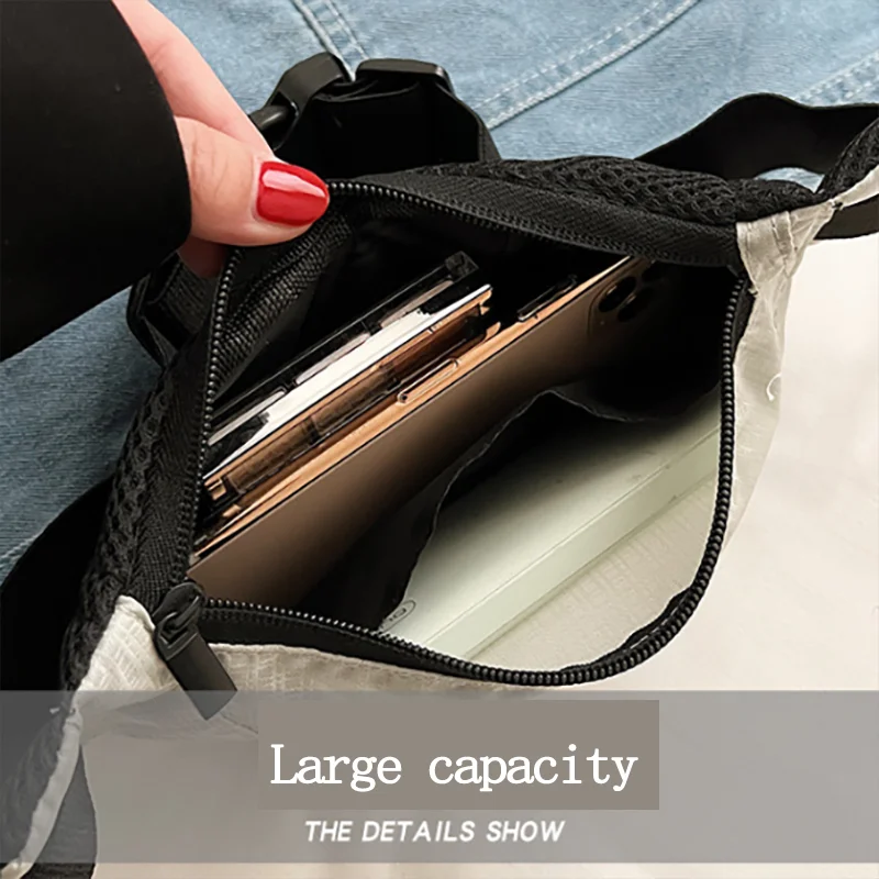 Fashion Minimalist Unisex Waist Packs Nylon Waterproof Crossbody Bag For Running Chest Bag