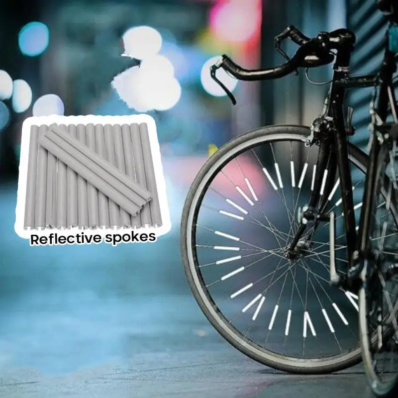 4/3/2/1 bag Reflective Mount Clip Tube Warning Strip Bicycle Wheel Spoke Reflector Stripe Steel Wire Lamp MTB Bike Reflector
