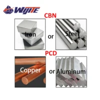 Machine-outil VBMT 160402   VBMT 160404   VBMT 160408   Outil de tournage PCD pour aluminium cuivre CBN, traitement d'outils en acier dur et fonte VBMT 5