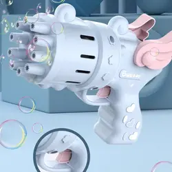 Pistolet à bulles électrique automatique pour enfants, 10 trous, jouet pour enfants, souffle des bulles, meilleurs jouets 