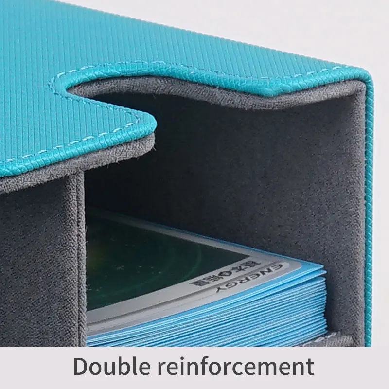 Card Deck Box With Dice Tray For MTG, PU Leather Strong Magnet