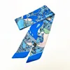 Korean Spring New Cashew Fruit Flower Women's Versatile Twill Wrapping Bag Handle Ribbon Hair Band Small Scarf Scarf Headband 3