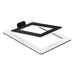 Premium Carbon Steel Speaker Stand with Shock Absorption for Enhanced Stereo Sound (Hollow White)