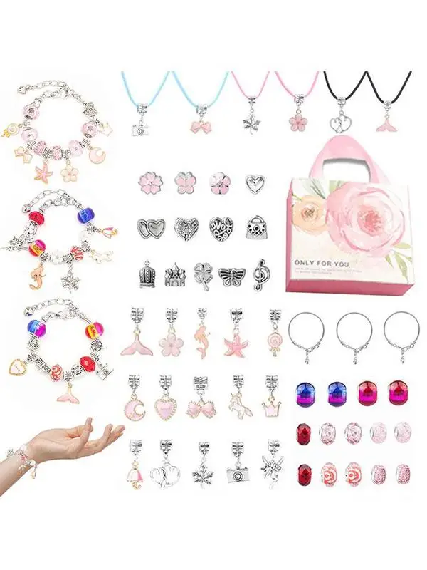 

Bracelet Making Kit Jewelry Making Supplies Shiny Jewelry Accessories Rich Combination Sets Fashion Styles Daily Decoration.