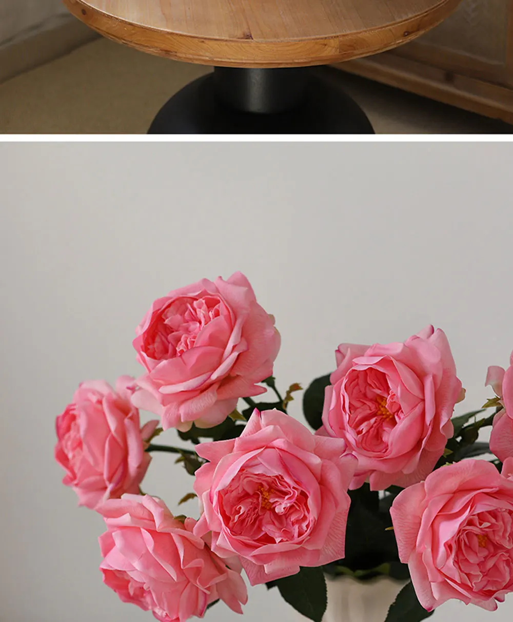 69cm Realistische Austin Latex-Rosen - Luxuriöse Kunstblumen für Hochzeit, Party, Heimdekoration und Blumensträuße – Detail 3