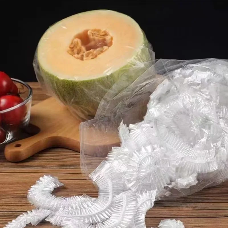 50/500PCS Disposable Plastic Packaging, Durable Bowl With Elastic Food Cover, Kitchen Fresh-Keeping Bag With Elastic Board Cover 1