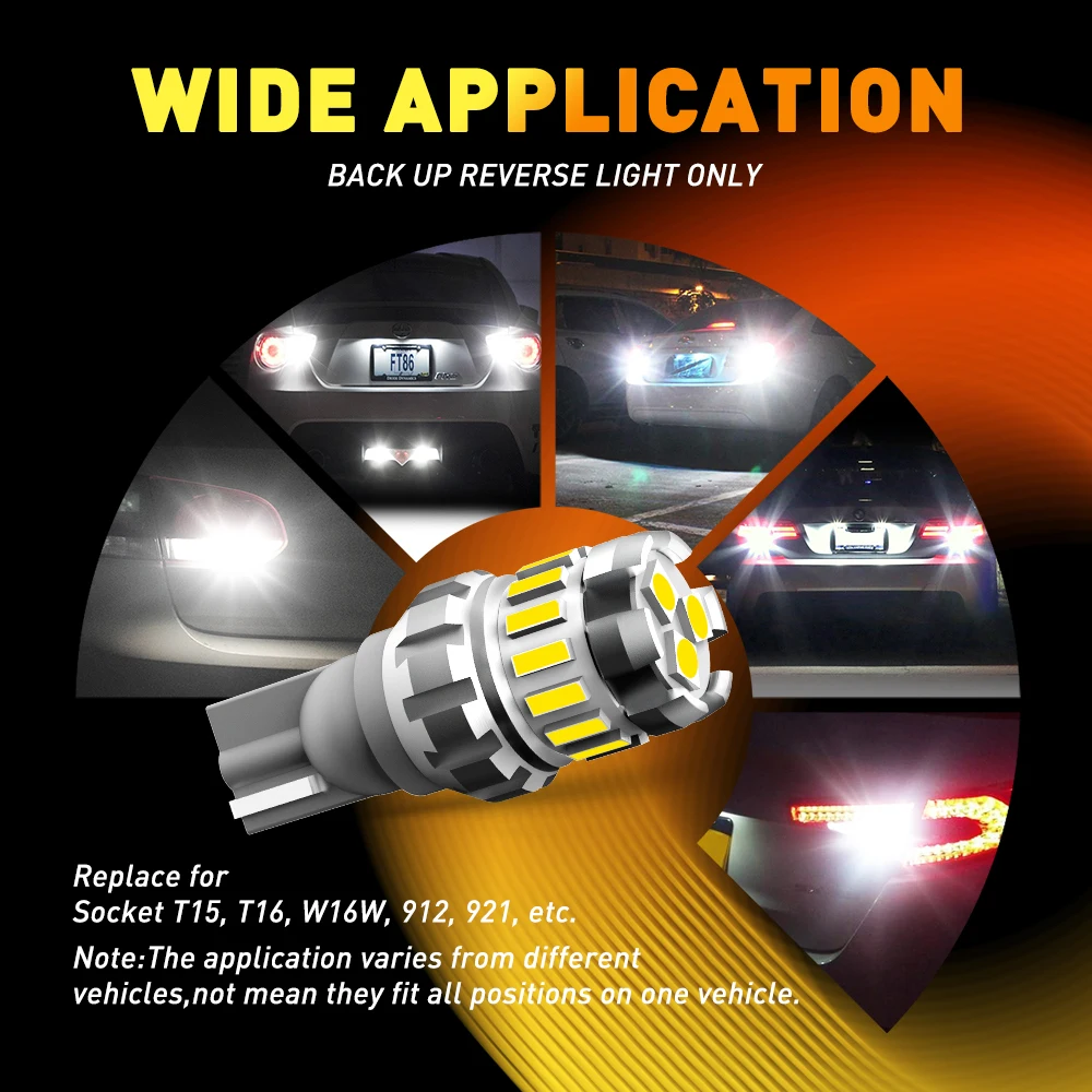 OXILAM-T15 LED Canbus W16W    , 912 921 LED    12V 6500K 1200LM 5W  T16 360, 2 