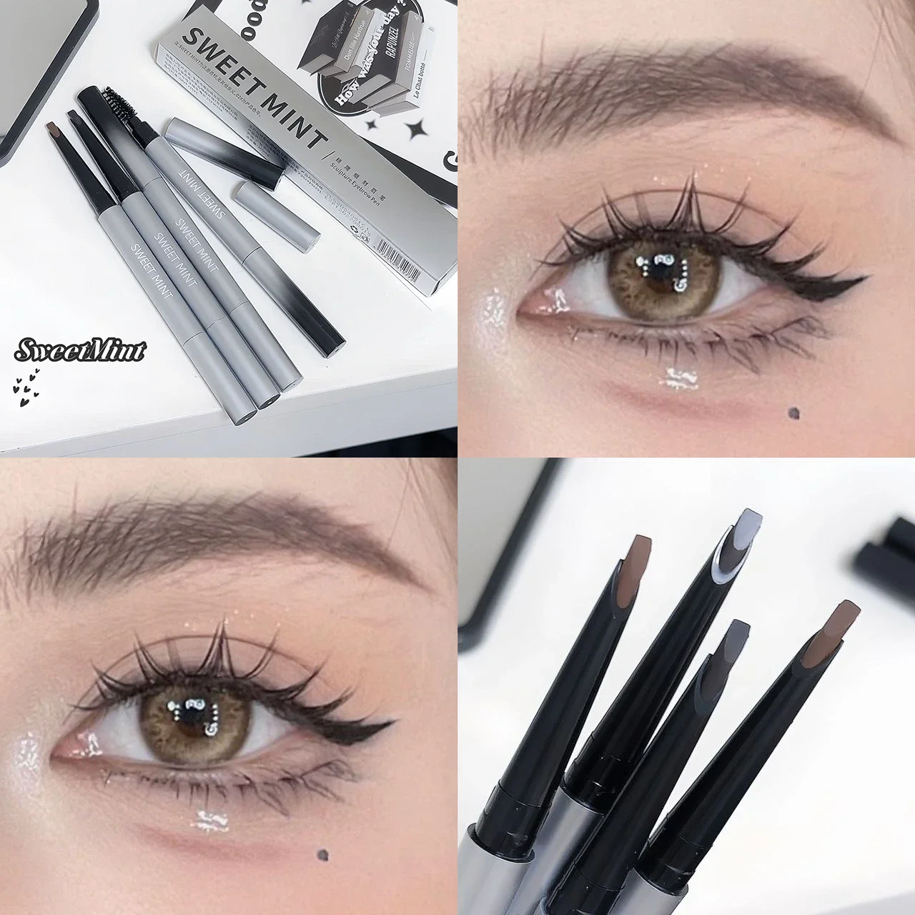 Angle Eyebrow Pencil Waterproof Natural Outlines Wild Eyebrow Lines Smooth Fill Blendable High Pigment Brow Tattoo Tint Enhancer 5
