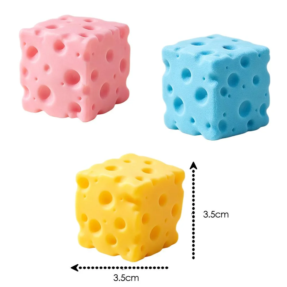 Set of 3 Realistic Cheese Squishy Toys - Slow Rebound, Shapeable and Portable Stress Relief Gift