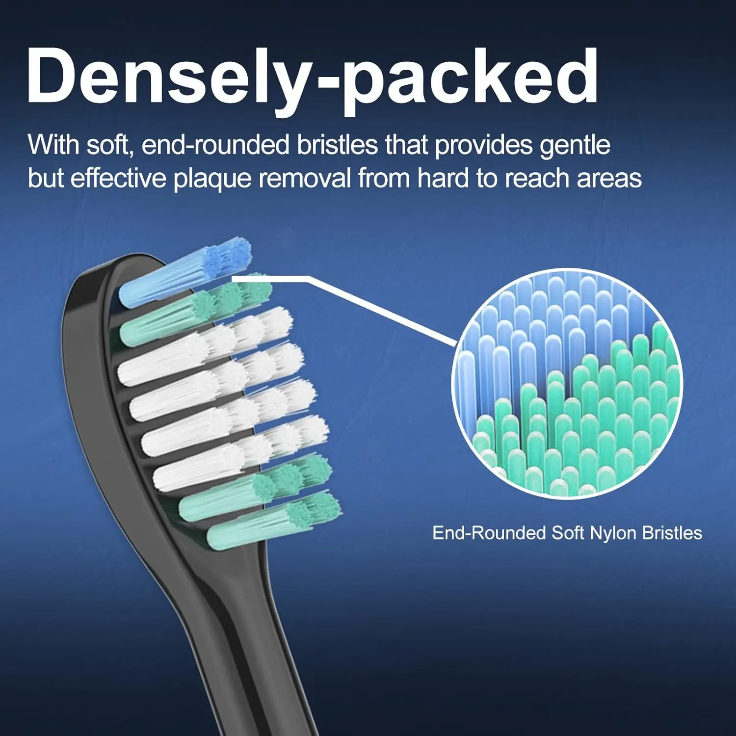 Tooth Brush Heads for Aquasonic Black Series Pro Vibe Series Duo Pro Series Electric Toothbrush Heads Replacement Refill Bristle 4