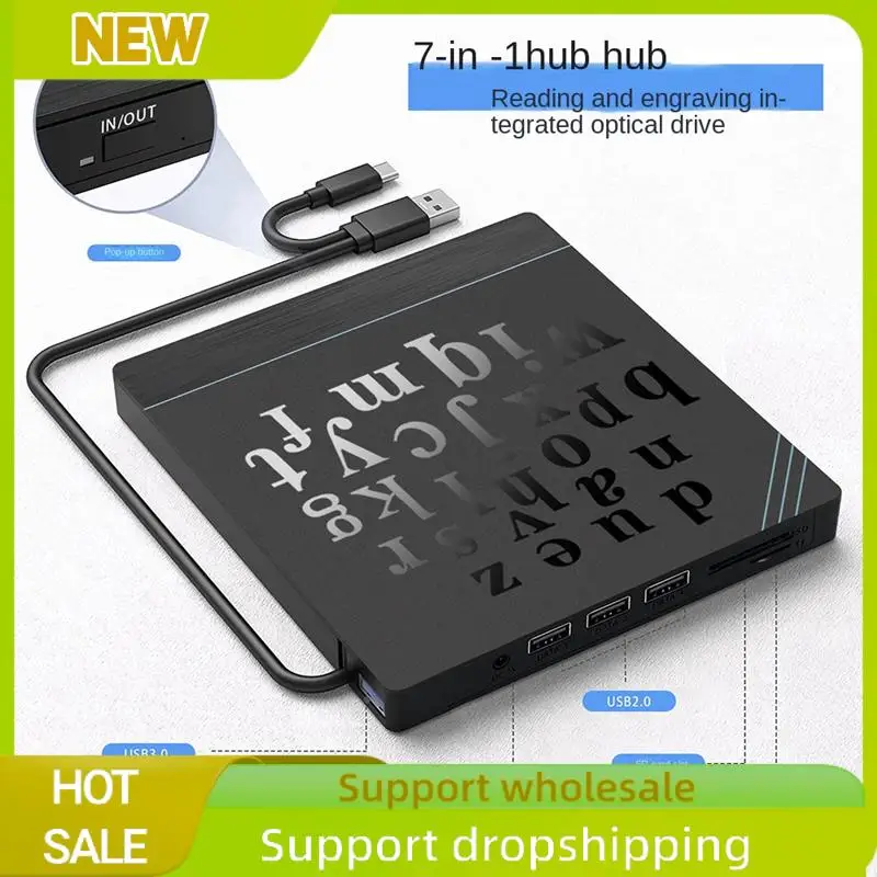 External DVD Optical Drive Laptop Desktop Universal Multifunction CD Burner USB3.0 External Optical Drive Player Easy To Use