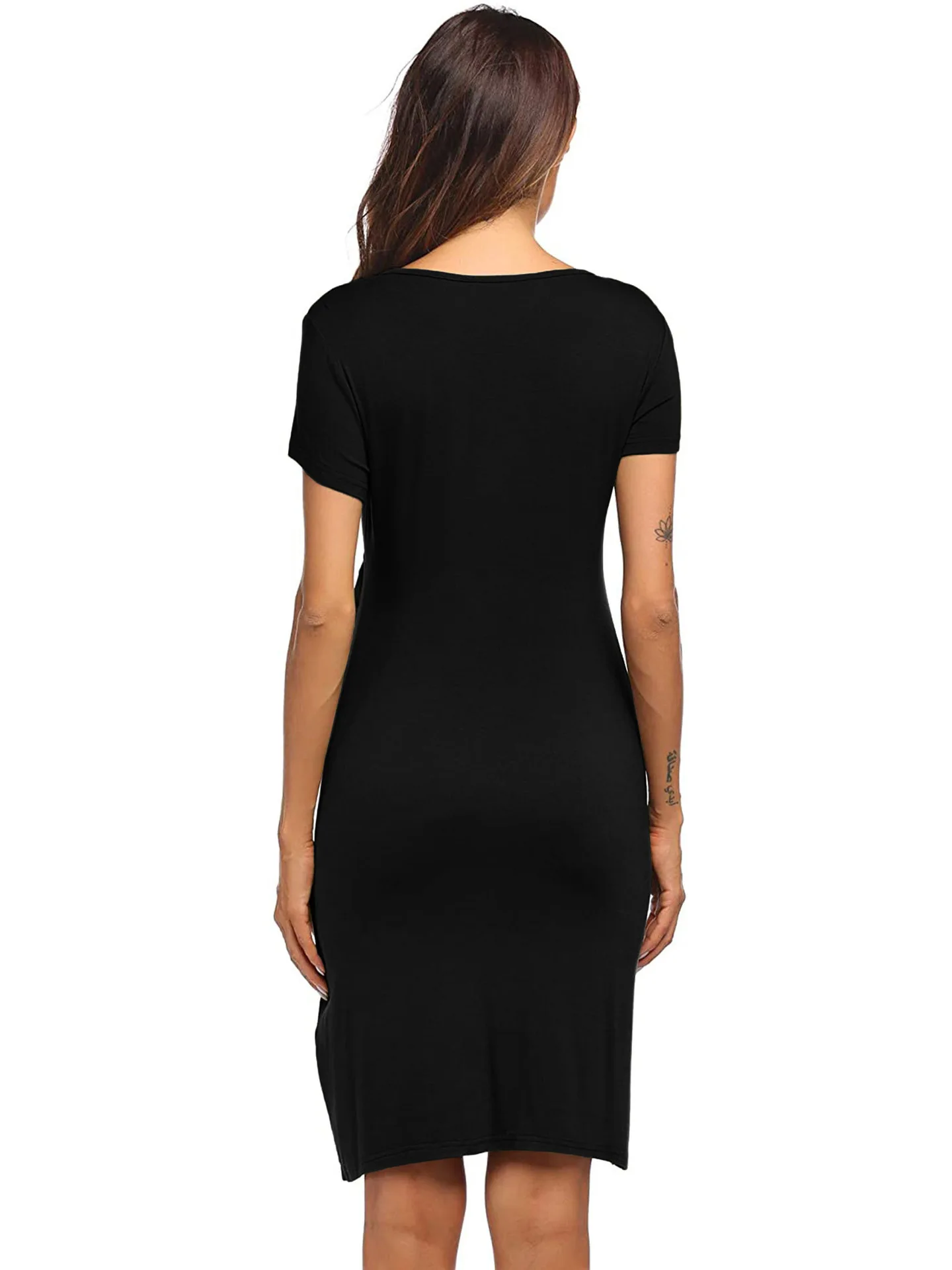 European American Style Maternity Nursing Dress Irregular Round Neck Short Sleeve Casual Breastfeeding Pregnancy Clothing 8 S8e27459e242841198e4f554c29b8ff04s