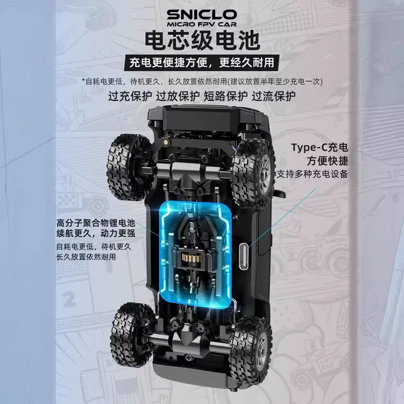 Sniclo Mini Simulation Climbing Fpv Remote Control Car Rc 4wd Birthday Desktop Toy Off Road Vehicle Enano Birthday Gift Toy Gift 3