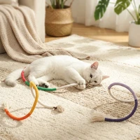 Cat Toys Cat Teaser Kitten Galls Teething and Chew Resistant Feathers Cat Self Entertainment Boredom Relief Cat Supplies