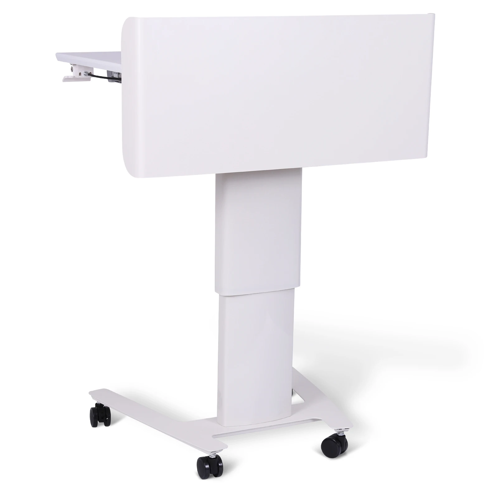 Adjustable Height Reception Desk with Wheels Standing Lift Lectern Office Conference Lectern Table for Speech & Lecture