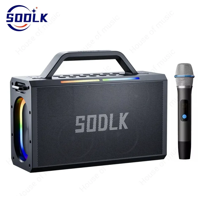 

SODLK 200W Super Bass Loudspeaker Box Great Hi-fi Stereo High Quality DJ Portable Wireless Karaoke Bluetooth Sound Card Speakers