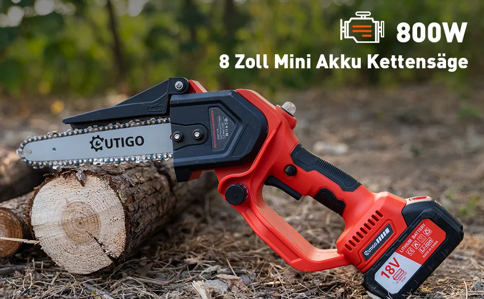 Motosega A Batteria 8 Pollici - 800W Brushless Con 4 Catene, 6000mAh, Senza Fili - Foto 5