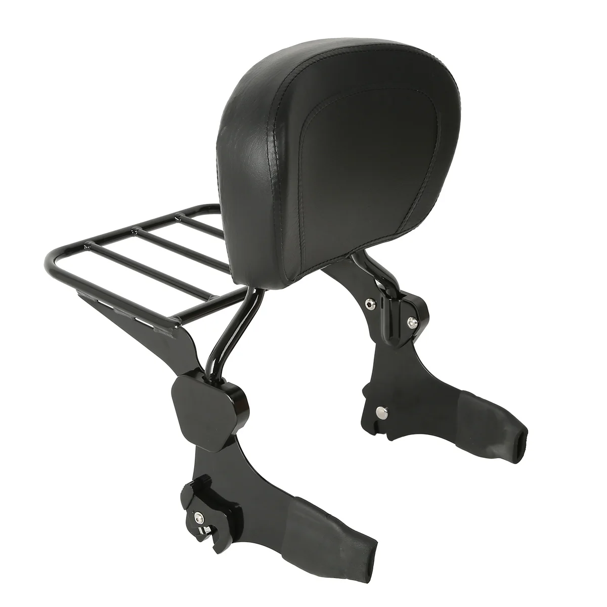 Motorcycle Detachable Backrest Sissy Bar Luggage Rack For Harley Touring Road King FLHT 1994-2008