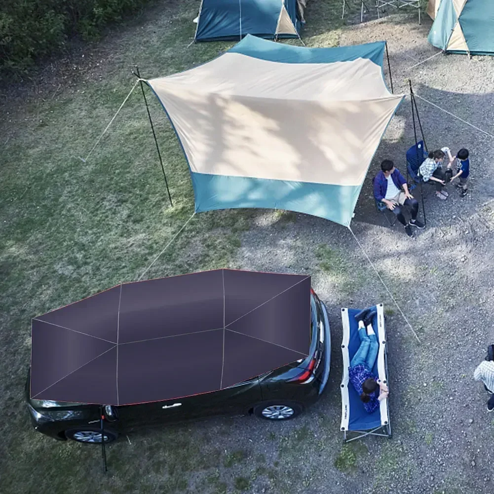 Outdoor Blue Car Vehicle Tent Umbrella Sun Shade Cover