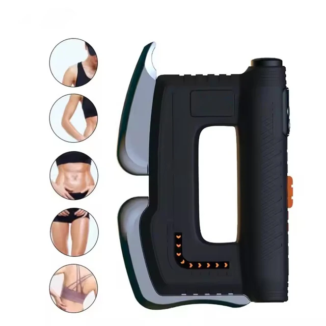 Fascia Gun Gua Sha Scraping Myofascial Massage Machine EMS Red Light Therapy Heated Muscle Scraper with Heating Back Massager