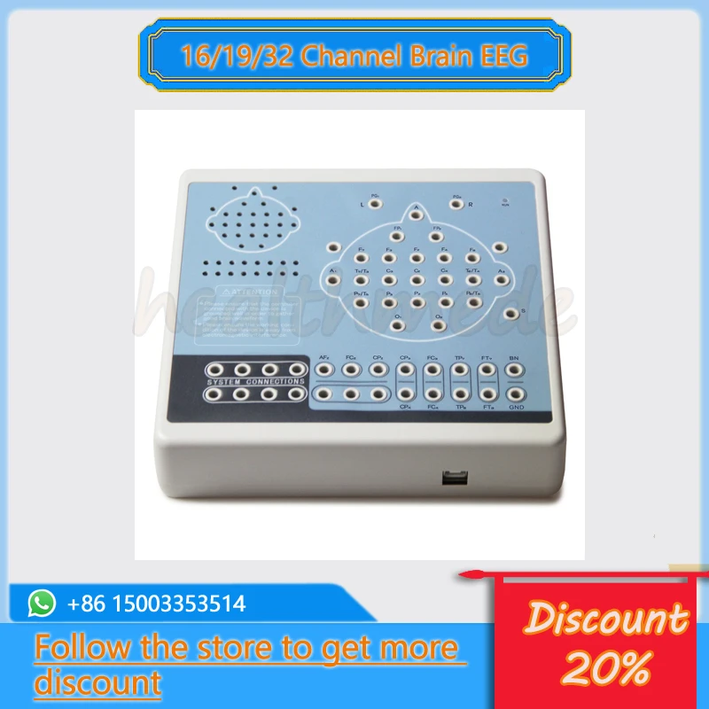 KT88-3200 Digital 32 Channel EEG Machine Brain electric Activity Mapping System PC Software Analyzer Patient Monitor +2 Tripods
