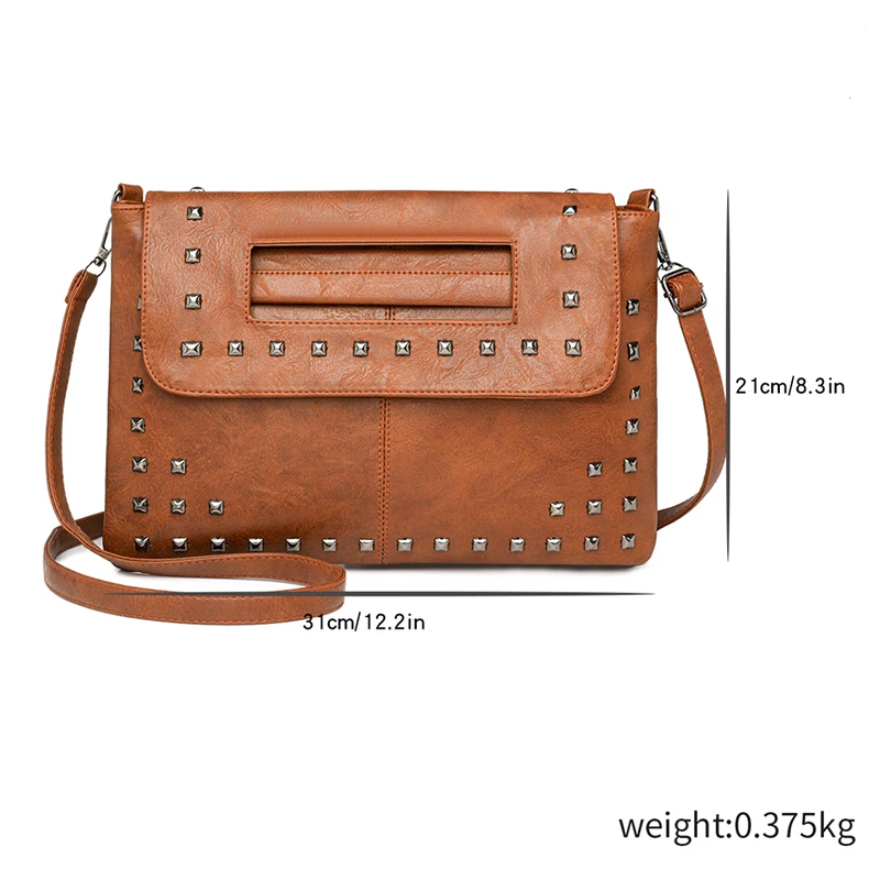 [Retro Handbag] Elegant Retro Style Handbag with Wrist Strap | Women's Bag, Solid Color Design