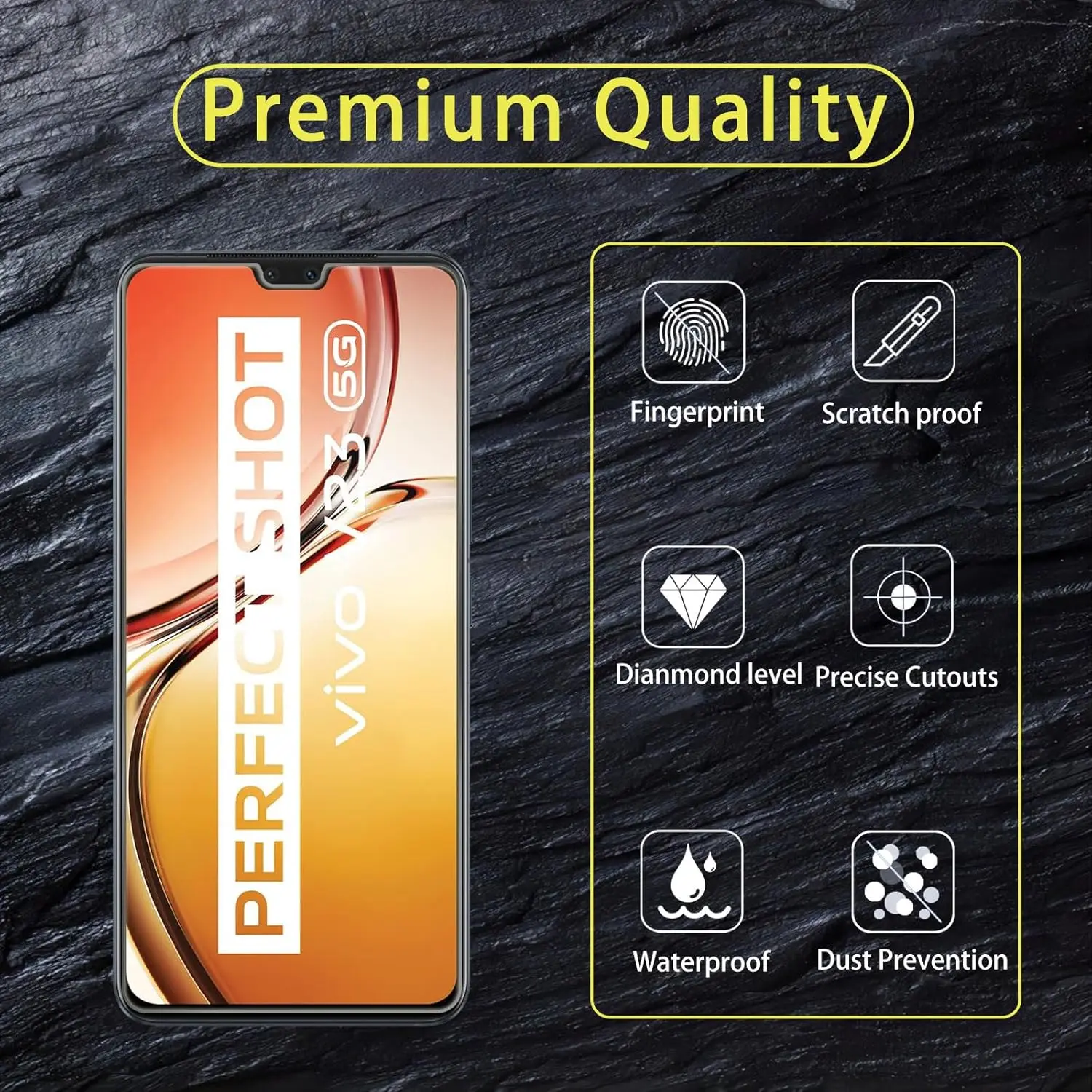 Premium HD Tempered Glass Screen Protector Film (2/4 Pack)