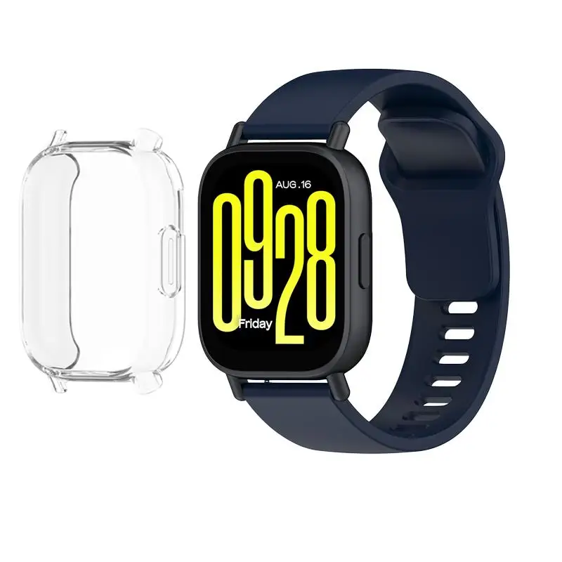 Enhanced Protective Case and Strap Set for Smartwatch - Soft Screen Protector, All-Around Bumper Shell, and Adjustable Band