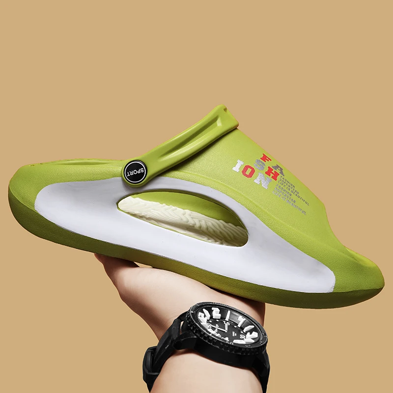 

Men's Slides Sandals Brand Summer Sandals Outdoors Garden Shoes Men Tenis Beach Shoe Breathable Casual Slides Mules Sandal 40-45