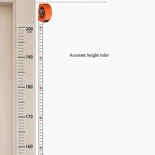 2-Meter Height Scale Wall Sticker – Transparent/White Removable Mural 5