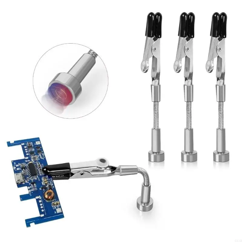 Q84D 2/4Pcs Helping Hands Soldering Aid with Flexible Gooseneck Metal Arms Third Hand for Automobile Electronics Soldering Helping Hands