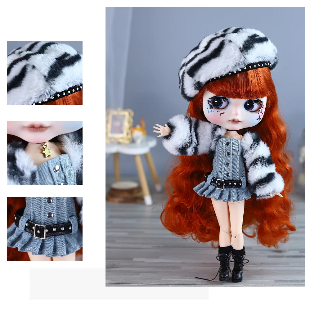 Elizabeth – Premium Custom Neo Blythe Doll with Ginger Hair, White Skin & Matte Cute Face 8
