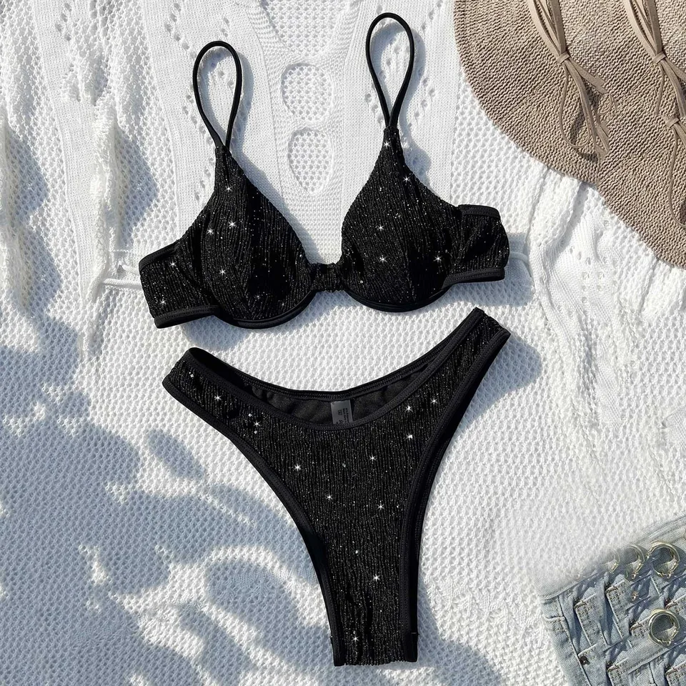 Sexy Brazilian Drawstring Bikini Beachwear Swimsuit