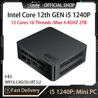 JINGSHA 12th GEN MINI PC Set Intel Core i5 1240P CPU 2*DDR4 RAM Up to 2TB MSATA WiFI6 BT5.2 Type-C USB3.2 2.5G LAN Mini Pc Gamer 1