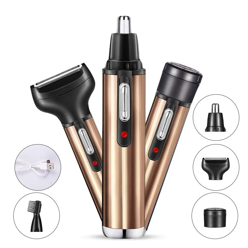 Description Picture 3 of item4 In 1 New Trimmer For Men Electric Nose And Ear Trimmer Rechargeable Trimmer For Hair Beard Nose And Ear Cleaner Grooming Set