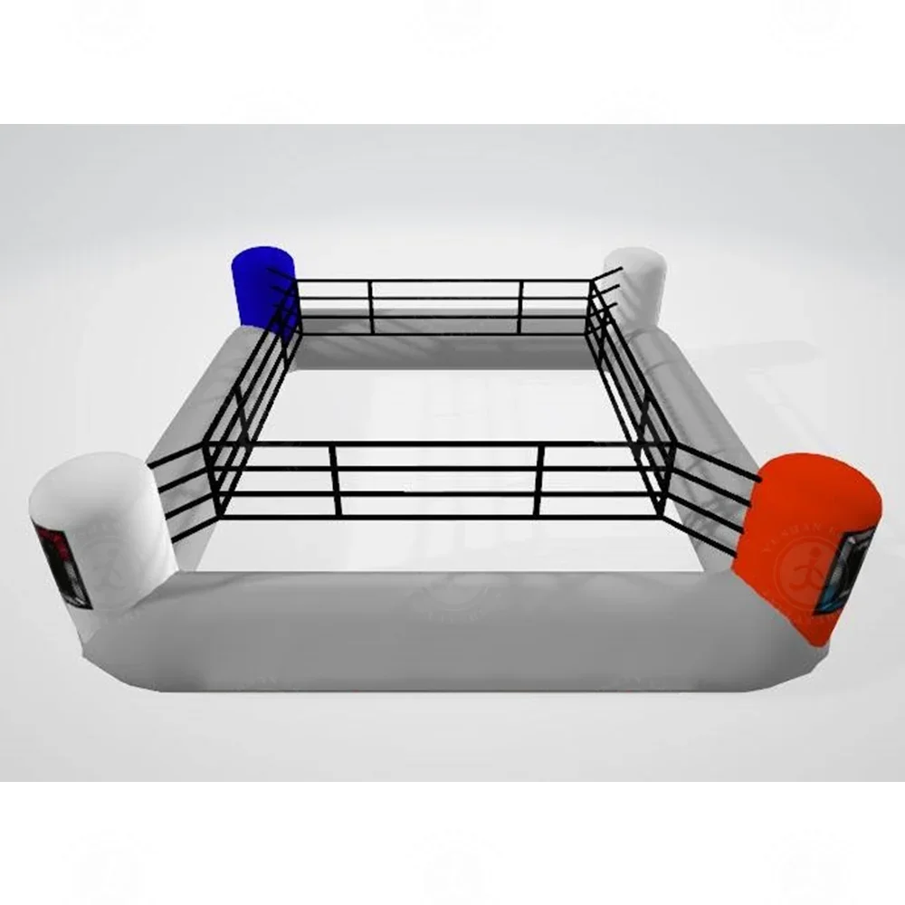Heavy Duty Vinyl Inflatable Ring Quick Inflation Inflatable Boxing Ring With Safety Ropes For Boxing Training
