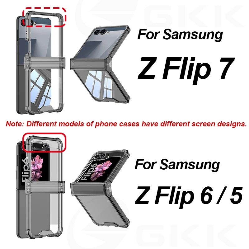 Silicone Airbag Bumper Soft Case for Samsung Galaxy Z Flip 7 6 5 Case Hinge Prot