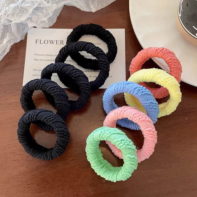 5Pcs/Set Thickened Women's Hair Ties High Horse Tail Hair Bands Rubber Bands Elastic Hair Ropes Durable Hair Ties Accessories