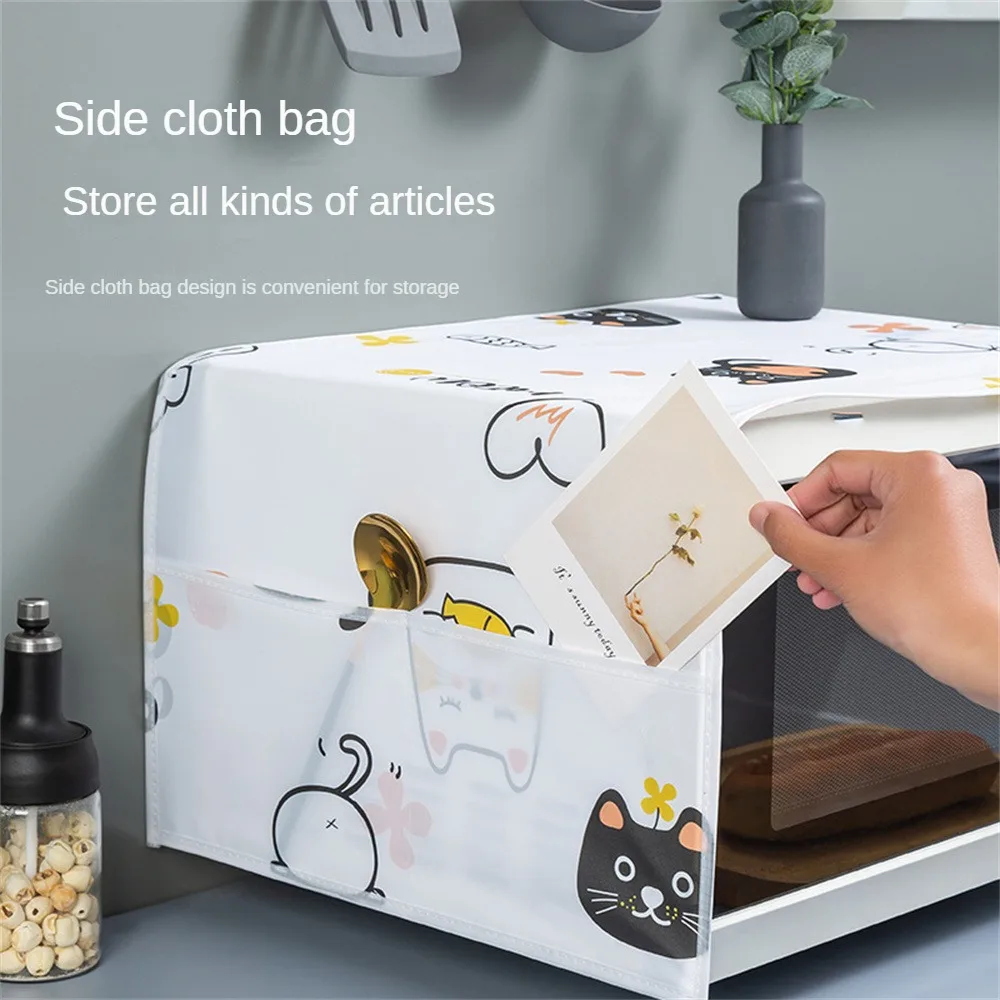 Printing Microwave Oven Dust Covers Moisture-proof Avoid Falling Ash Side Bag Design Slow Furniture Aging Household Accessories