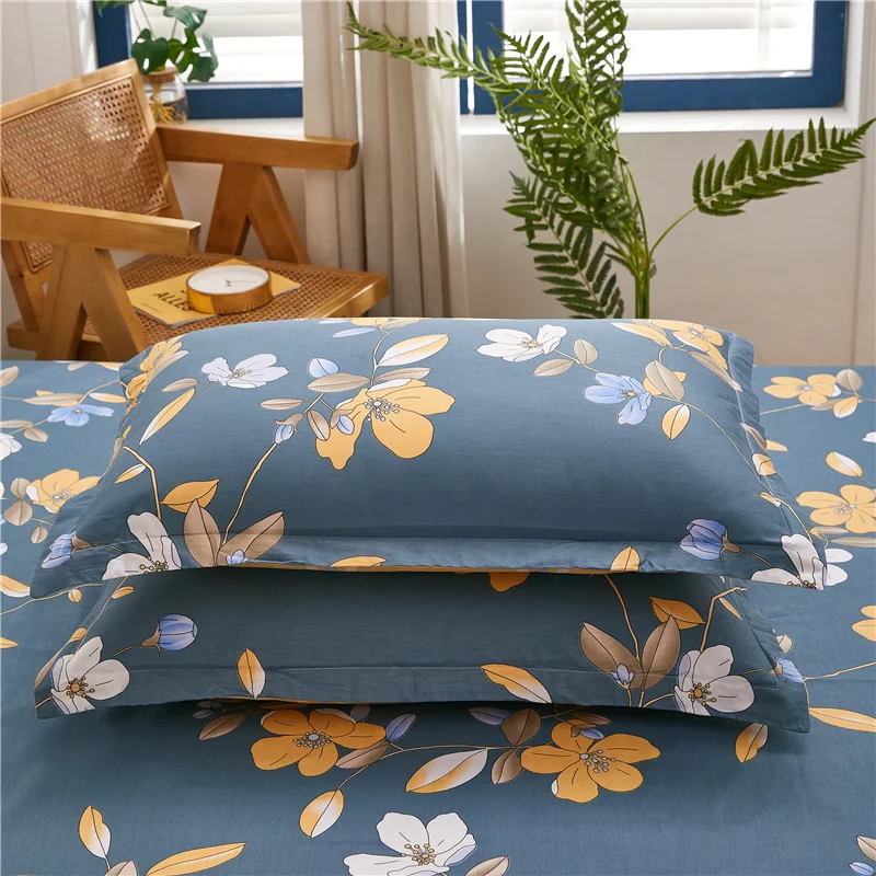 100% Pure Cotton 48cm * 74cm Grid Pillowcase, Landscape Cotton Pillowcase,Beauty Printed Pillowcase Bedroom Cover 3