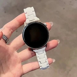 Chic Candy-Inspired Acrylic Wrist Bracelet Strap in Lovely Pastel Hues for Galaxy Watch 5 40 44 (White)